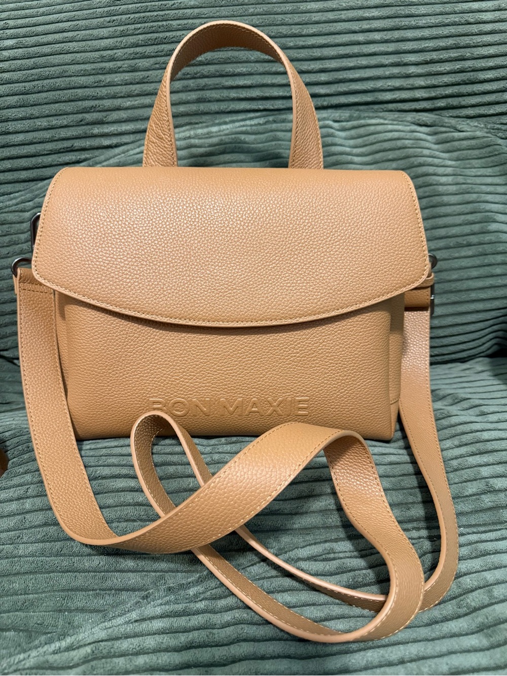 Bon Maxie Tryhard Tan Leather Crossbody Handbag